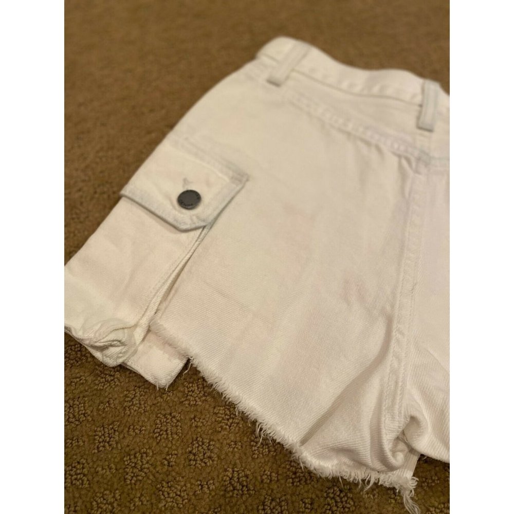 LF Carmar Titania Cargo Jean Shorts White 24 NWT - Picture 9 of 10